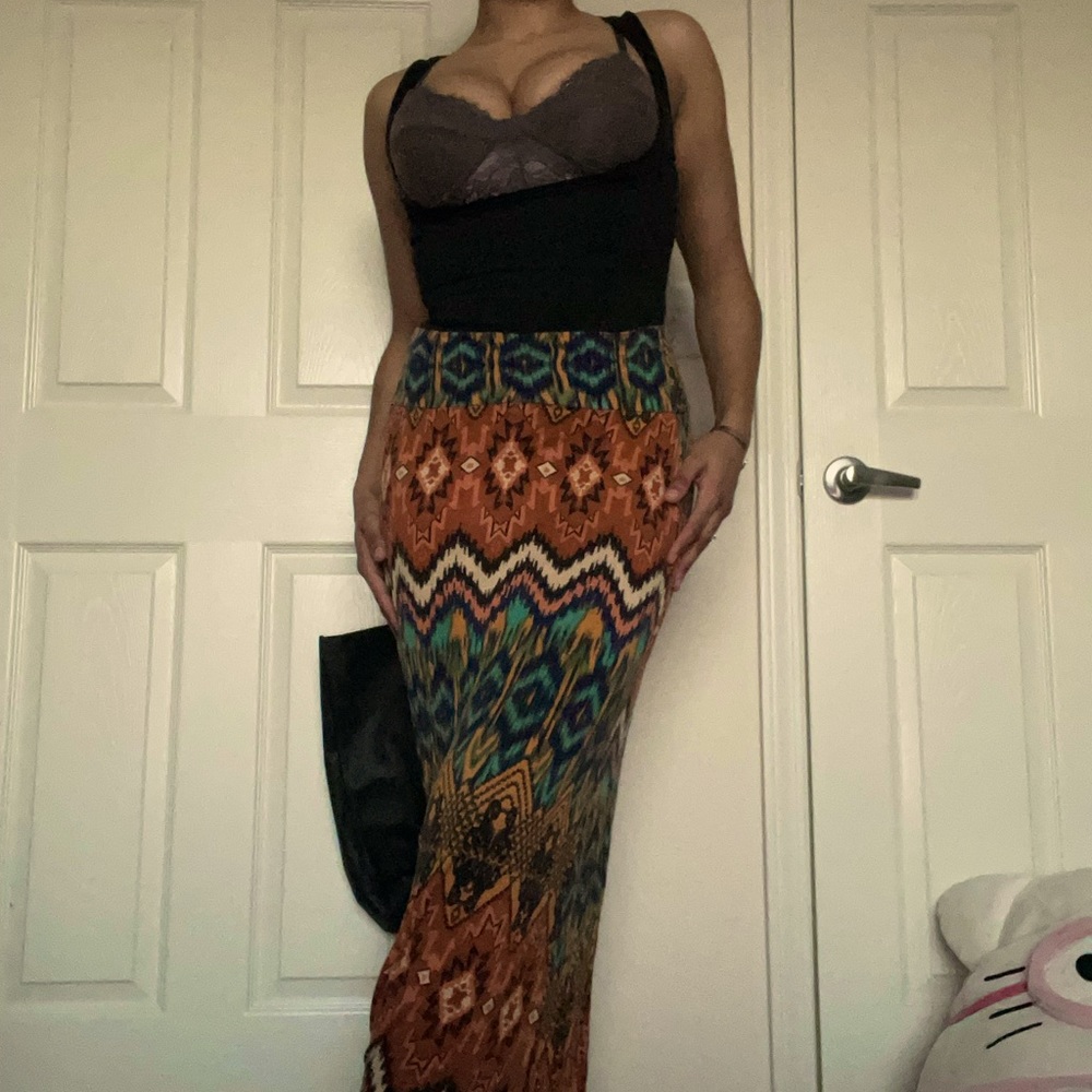 Boho Chic slip on skirt perfect for a first date or a cover up on the beach
